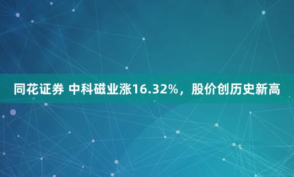 同花证券 中科磁业涨16.32%，股价创历史新高